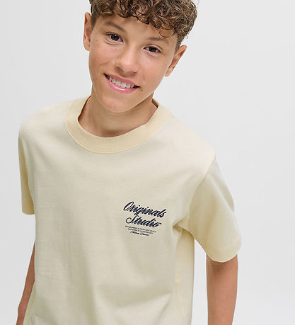 Jack & Jones T-shirt - JorNorrebro - Antique White m. Print