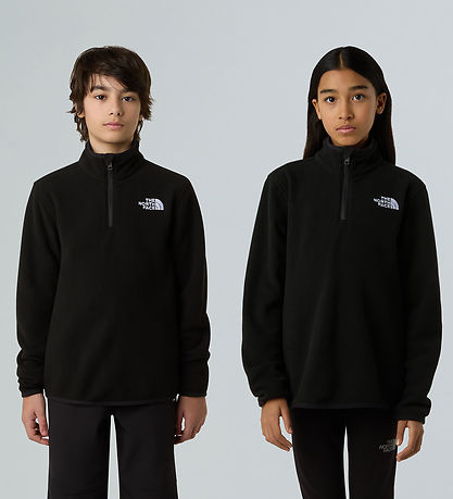 The North Face Fleecetrøje - Glacier - 1/4 Zip - Sort