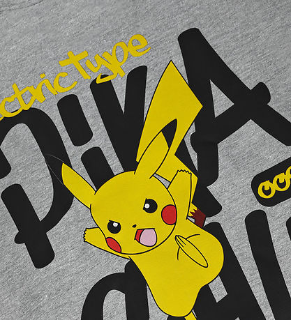 Minymo Hættetrøje - pokémon - Grey Melange