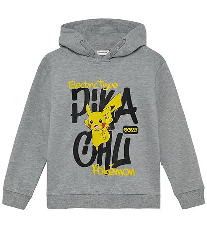 Minymo Hættetrøje - pokémon - Grey Melange