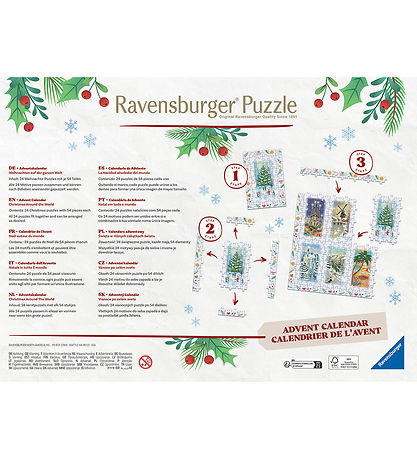 Ravensburger Puslespil - 24x54 Brikker - Julekalender