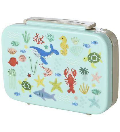 Rice Madkasse - 6 Rum - Ocean Print - Blå