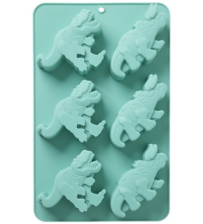 Rice Kageform - Silikone - Mint m. Dinosaurer