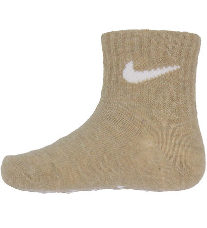 Nike Strømper - 4-pak - Non-Slip - Pale Ivory Heather