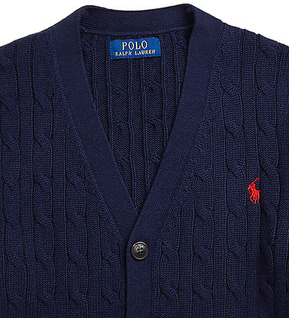 Polo Ralph Lauren Cardigan - Strik - Cable - Navy