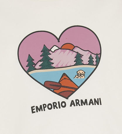 Emporio Armani Bluse - Off White m. Hjerte