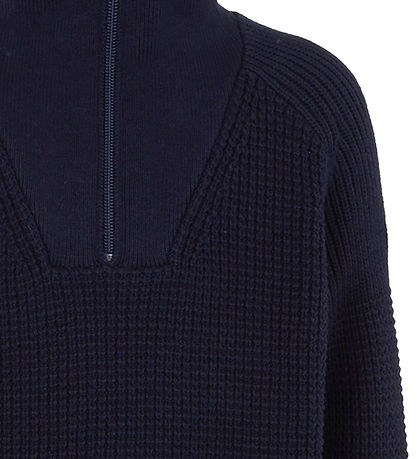 Emporio Armani Bluse m. Lynlås - Strik - Navy