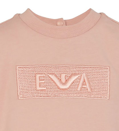 Emporio Armani T-shirt - Mahogany Rose m. Broderi