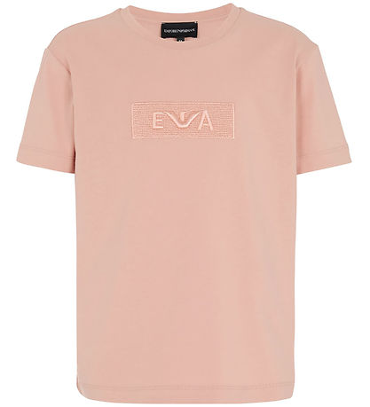 Emporio Armani T-shirt - Mahogany Rose m. Broderi