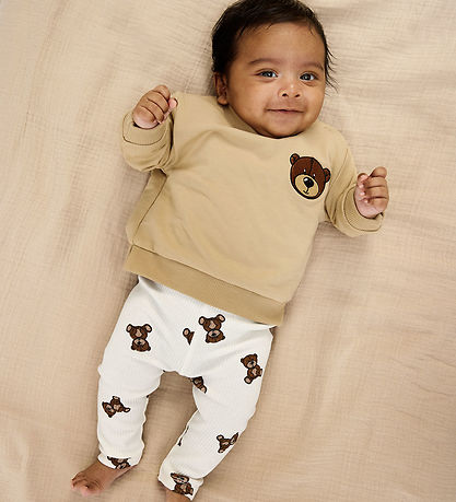 The New Siblings Leggings - Rib - TnsbPaulo - Cloud Dancer m. Ba