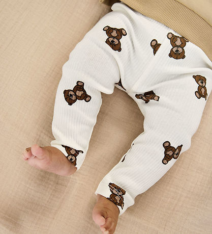 The New Siblings Leggings - Rib - TnsbPaulo - Cloud Dancer m. Ba