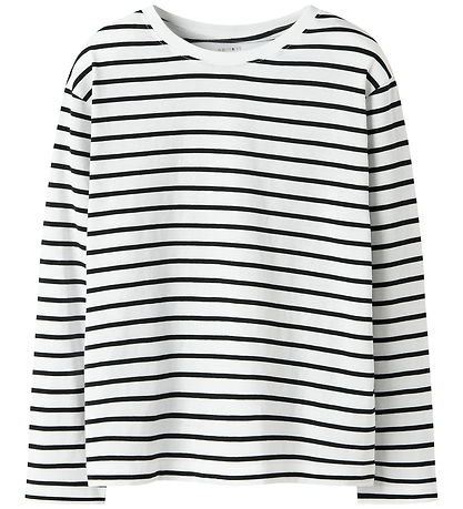 Name It Bluse - NkfLeslie - Black/Bright White