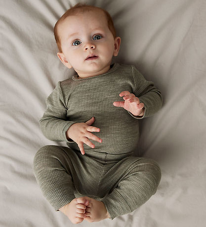 Name It Leggings - Uld - Rib - Noos - NbnWax - Dried Sage