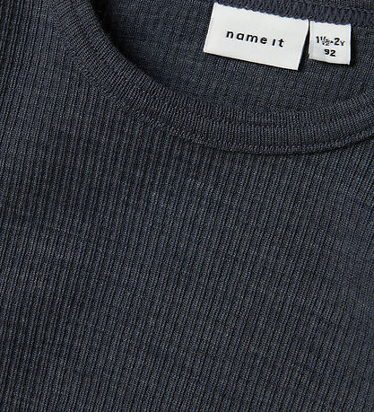 Name It Bluse - Uld - Rib - Noos - NmnWax - Ombre Blue