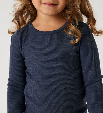 Name It Bluse - Uld - Rib - Noos - NmnWax - Ombre Blue