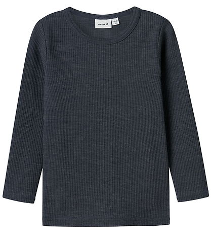 Name It Bluse - Uld - Rib - Noos - NmnWax - Ombre Blue