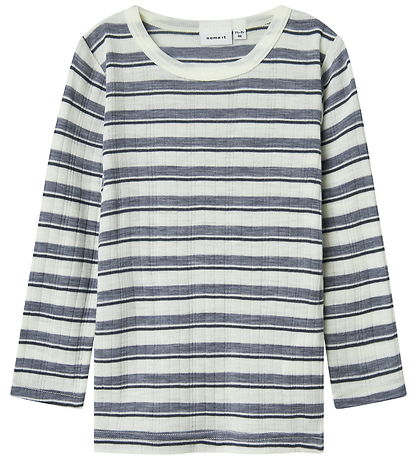 Name It Bluse - Uld - Noos - NmmWang - Folkstone Gray/Snow White