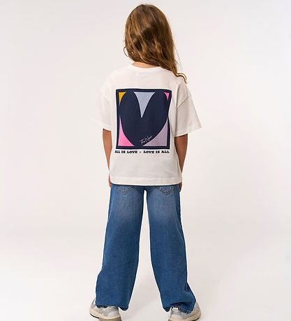 The New T-shirt - TnPerley - Cloud Dancer m. Hjerte