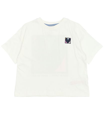 The New T-shirt - TnPerley - Cloud Dancer m. Hjerte