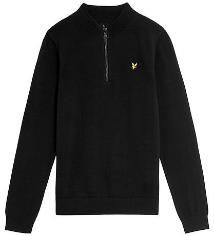 Lyle & Scott Bluse m. Lynlås - Strik - Jet Black