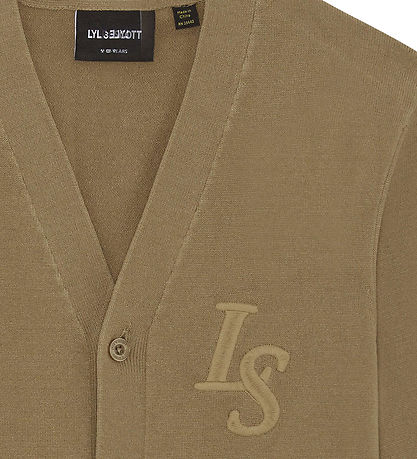 Lyle & Scott Cardigan - Strik - Monogram - Tigers Eye