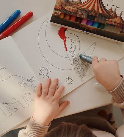Konges Sløjd Malebog - Gel Crayons - Multi