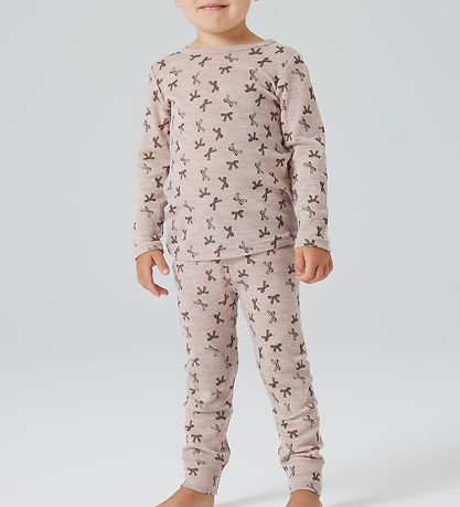 Name It Leggings - Uld - NmfWang - Shadow Gray/Bows