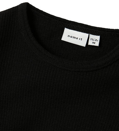 Name It Bluse - Uld - Rib - NmnWax - Black