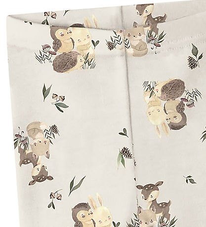 Name It Leggings - Uld - NbnWillu - Snow White/Forest animals