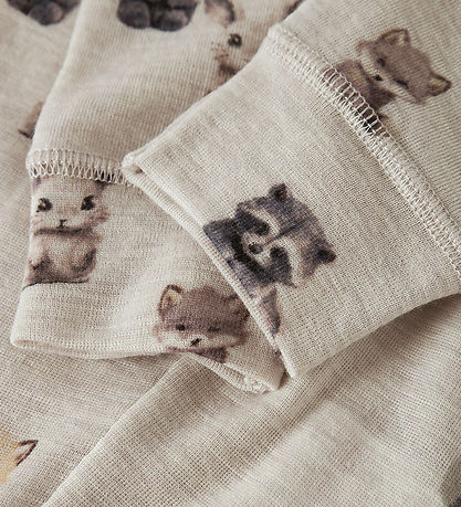 Name It Leggings - Uld - NbmWang - Nacreous Cloud/Forest animals