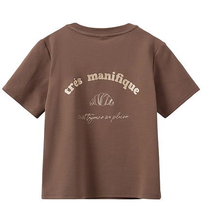 Sofie Schnoor T-shirt - Astask - Brun m. Croissant