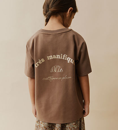 Sofie Schnoor T-shirt - Astask - Brun m. Croissant