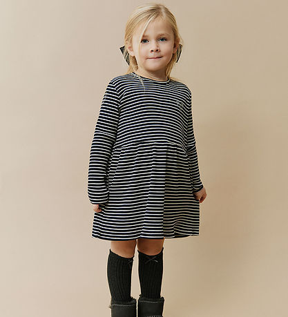 Sofie Schnoor Kjole - Rib - Berrask - Black Striped