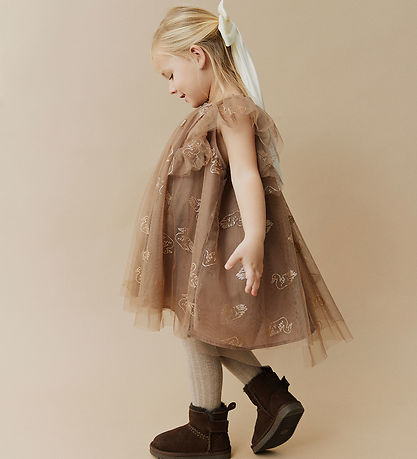 Sofie Schnoor Kjole - Blossomsk - Brun m. Glitter