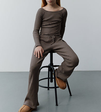 Sofie Schnoor Bukser - Rib - Abigale - Brown Striped