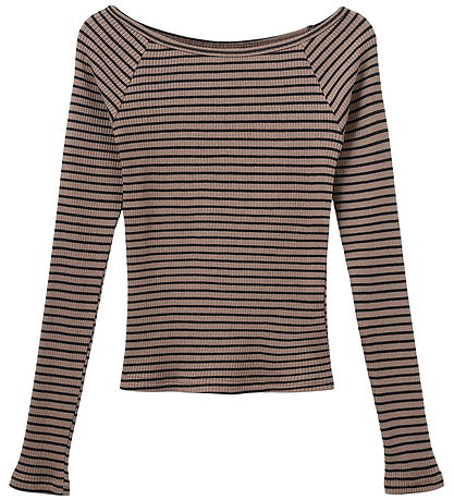 Sofie Schnoor Bluse - Rib - Soma - Brown Striped