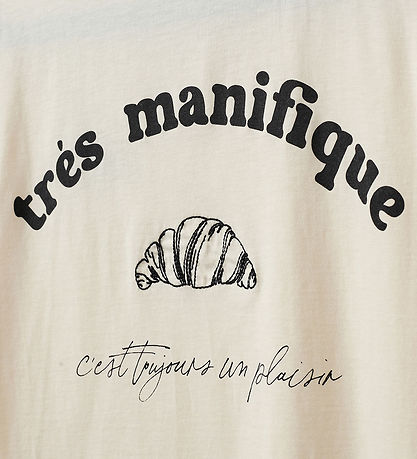 Sofie Schnoor T-shirt - Zena - Light Sand m. Croissant