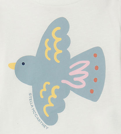 Stella McCartney Kids Bluse - Ivory m. Fugl