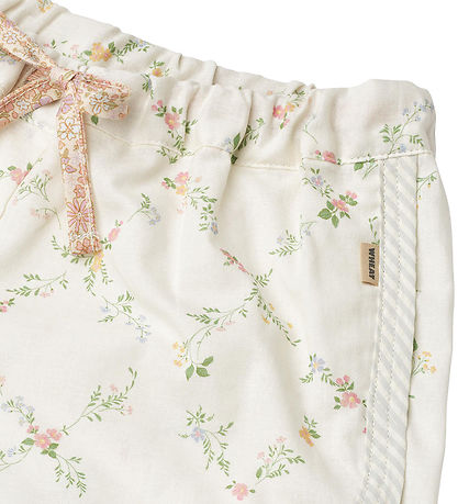 Wheat Shorts - Inger - Ivory Checked Flowers