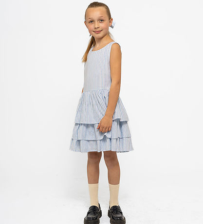 The New Kjole/Hårelastik - TnNalani - White Swan Striped m. Glim