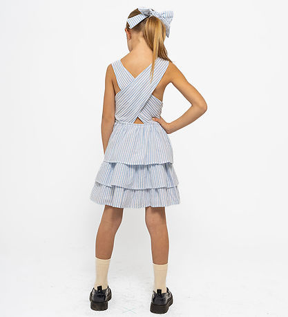 The New Kjole/Hårelastik - TnNalani - White Swan Striped m. Glim