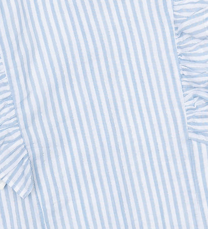 The New Top/Hårelastik - TnNalani - White Swan Striped m. Glimme