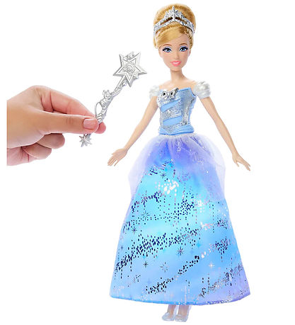 Disney Princess Dukke m. Lyd/Lys - 30 cm - Askepot i Fortryllend