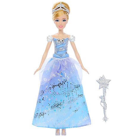 Disney Princess Dukke m. Lyd/Lys - 30 cm - Askepot i Fortryllend