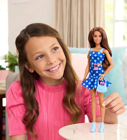 Barbie Dukke - 30 cm - Blue Polka Dot - Diabetes