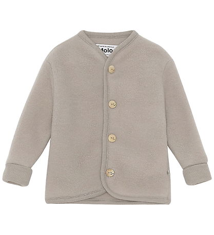 Molo Cardigan - Uldfleece - Umber - Moon Sand