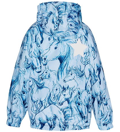 Molo Regnjakke - Waiton - Sky Blue Horses
