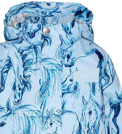 Molo Regnjakke - Waiton - Sky Blue Horses