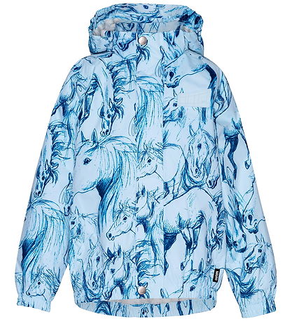 Molo Regnjakke - Waiton - Sky Blue Horses