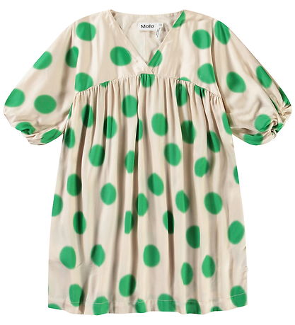 Molo Kjole - Camellia - Green Dots
